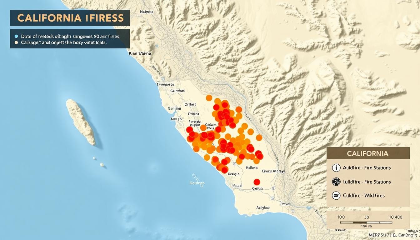 california fires map